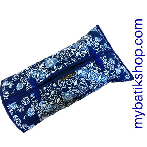 Batik Tissue Box Sleeve Blue