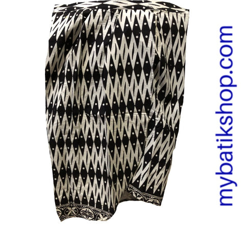 Batik Mini Skirt Black and White