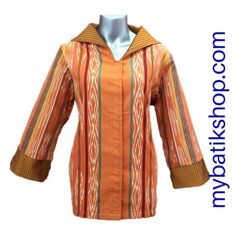 Tenun Orange Gold Long-sleeves Blazer