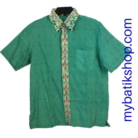Batik for Men Cotton Modern Print Green