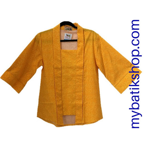 Kebaya Kutubaru Lined Yellow