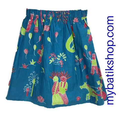 Batik for Girls - Voila Blue Betawi Skirt