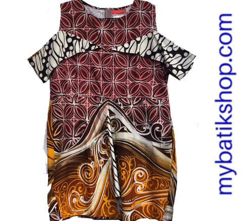 Karina Abstract Batik Tulis Dress Plus