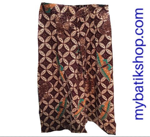 Classic Cotton Coulottes Butterfly Kawung Brown